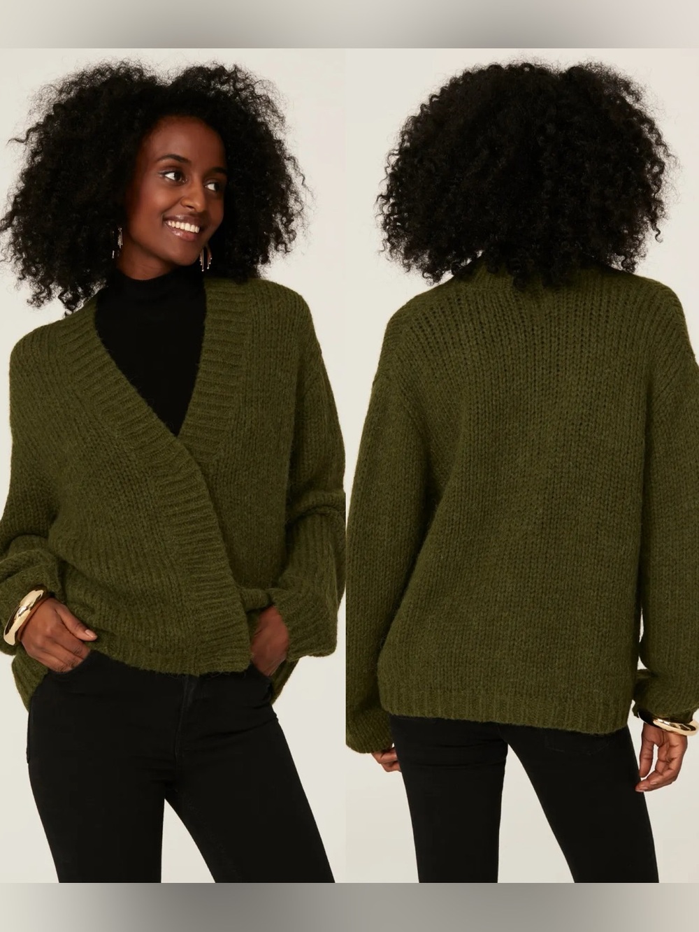 Elk | Joren Evergreen Alpaca Snap Cardigan XS/S